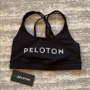 NWT Peloton x Lululemon black sports bra size 4